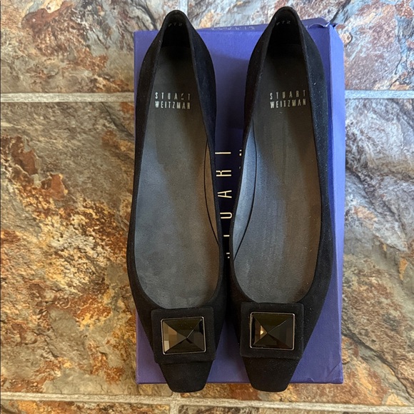 BN Never Worn Stewart Weitzman sued flats - Picture 1 of 4